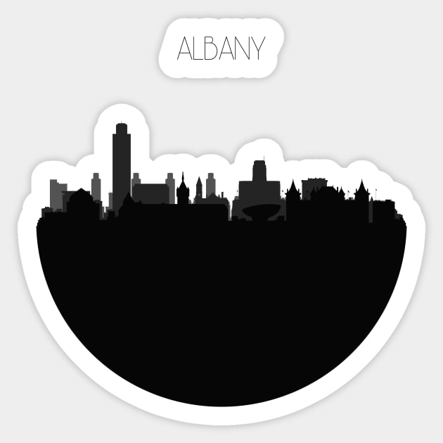 Albany Skyline Sticker by inspirowl